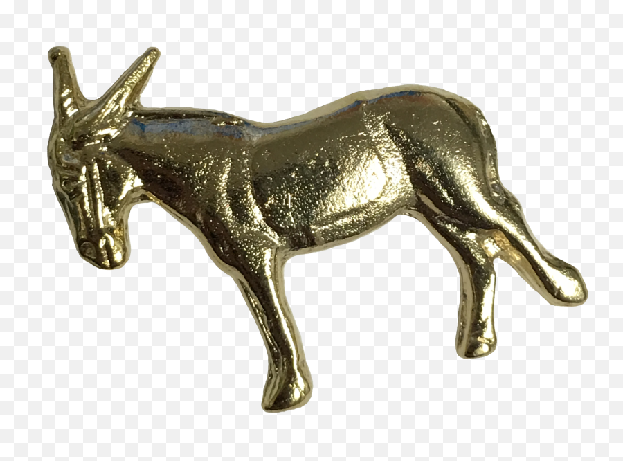 Brass Donkey Lapel Pin Emoji,Democrat Donkey Png