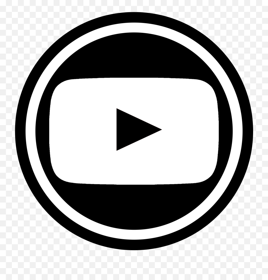 Round Black Youtube Logo Icon Free Image - Round Black Youtube Logo Emoji,Youtube Logo