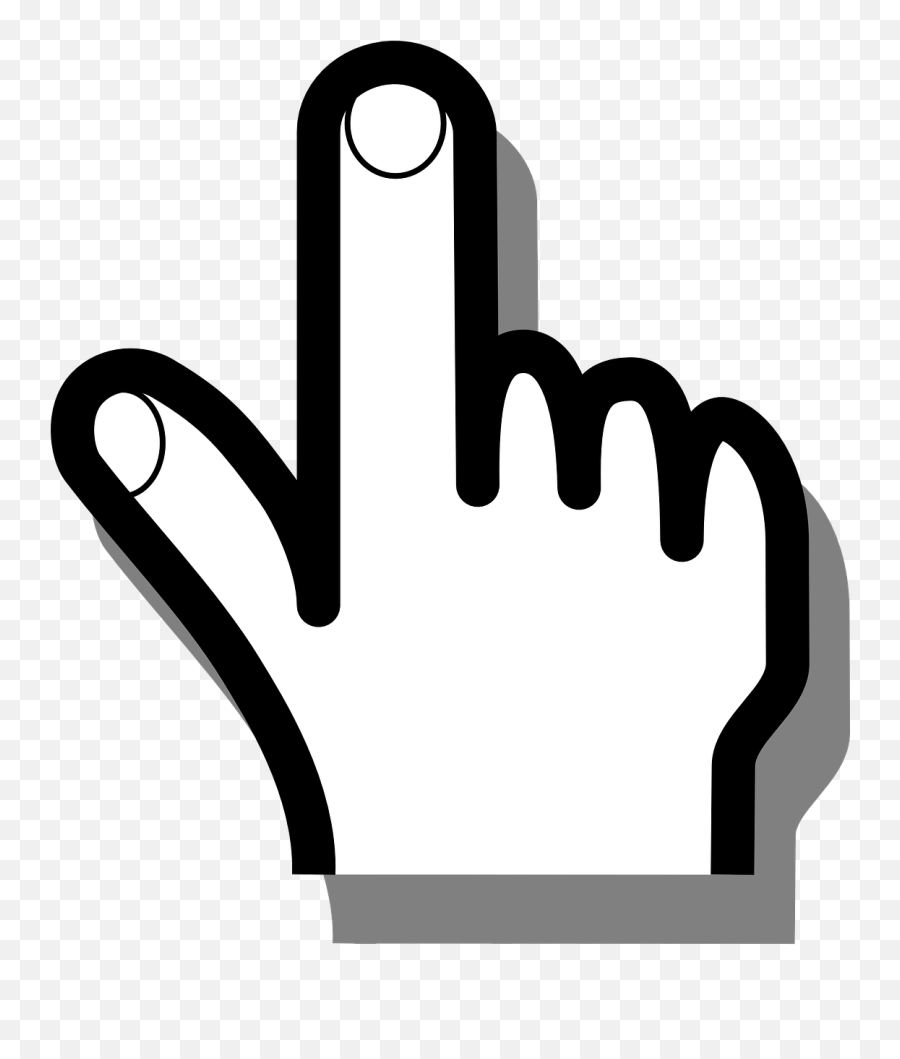 Mouse Cursor Click Png Transparent Free Images - Pointing Finger Clip Art Emoji,Hand Png