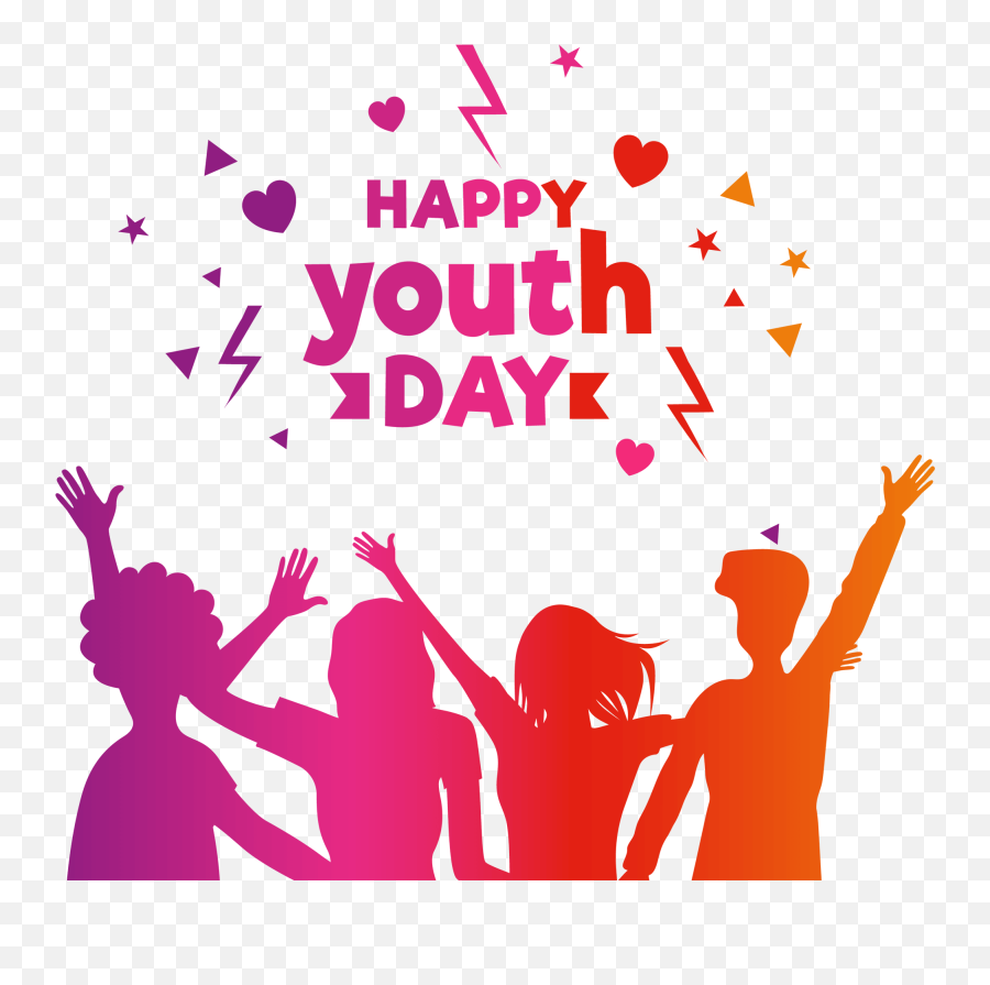 Happy Youth Day Clipart International Happy Youth Day Png Emoji,Youth Sunday Clipart