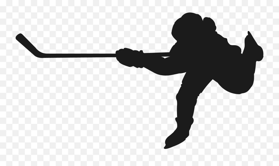 Silhouette Ice Hockey Sport Clip Art - Hockey Png Download Strike Emoji,Hockey Clipart