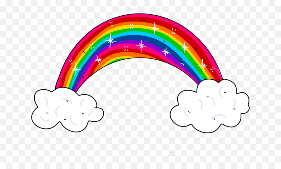 Rainbow Png Pics On A Transparent Background Over 100 Free - Girly Emoji,Rainbow Transparent