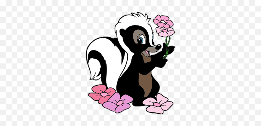 Bambi Disney Disney Drawings - Disney Skunk Flower Emoji,Skunk Clipart