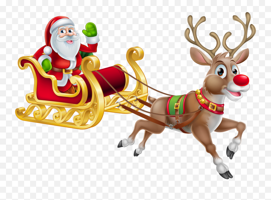 Clipart Reindeer Christmas Eve Picture 645505 Clipart - Santa Transparent Christmas Clipart Emoji,Christmas Eve Clipart
