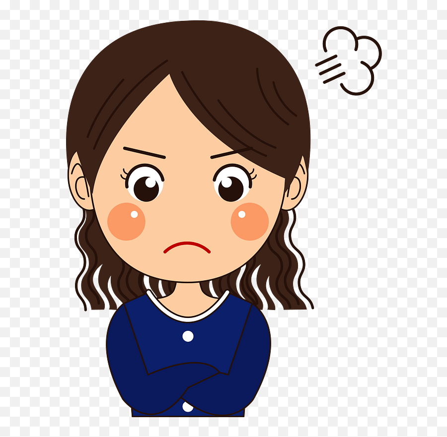 Woman Is Angry Clipart - Girl Is Angry Clipart Emoji,Angry Clipart