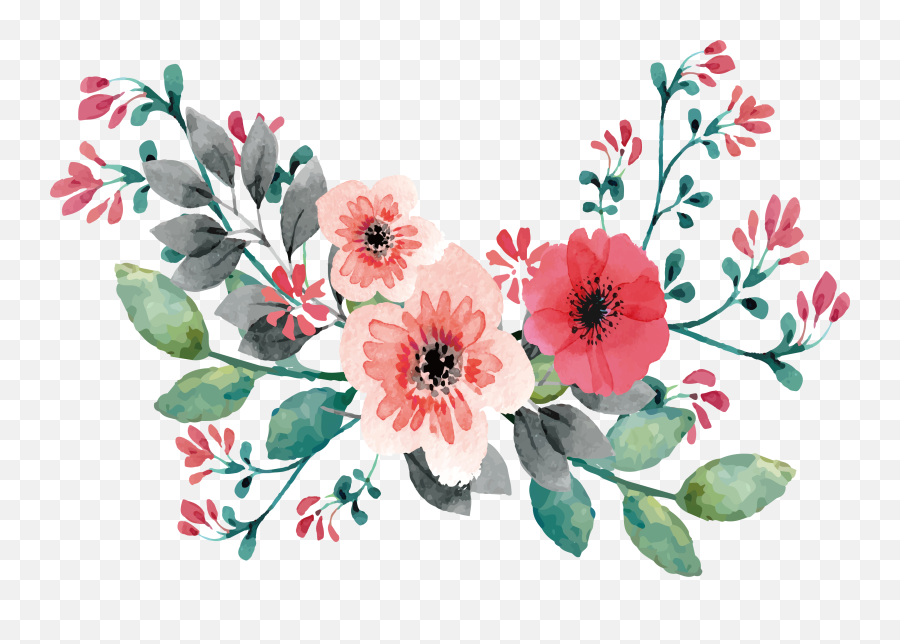 Download Flower Painted Rose Wedding - Flower Clip Art For Wedding Invitations Emoji,Watercolor Clipart