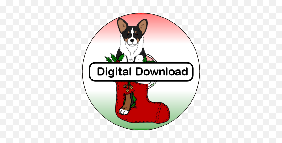 Cardigan Welsh Corgi Christmas Clip Art Emoji,Corgi Clipart