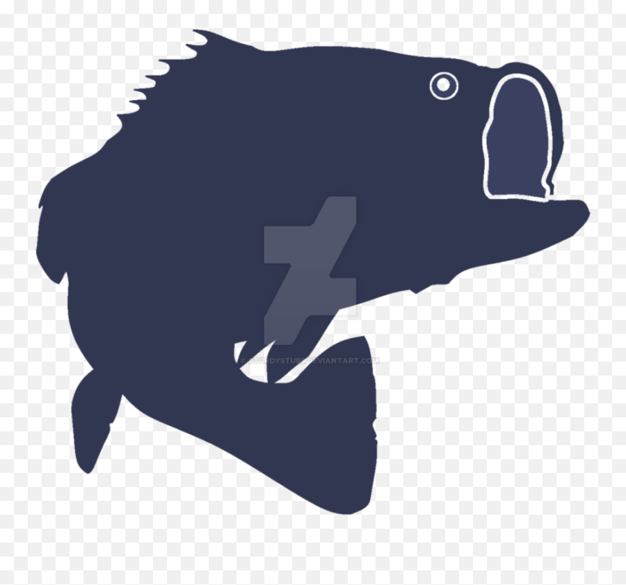 Silhouette Bass Fishing Clip Art - Silhouette Png Download Clip Art Emoji,Bass Fish Clipart