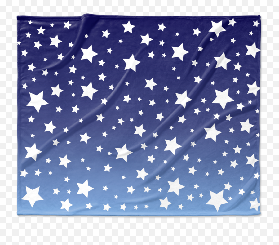 White Stars Blue Ombre Blanket - Blanket Stars Emoji,White Star Transparent