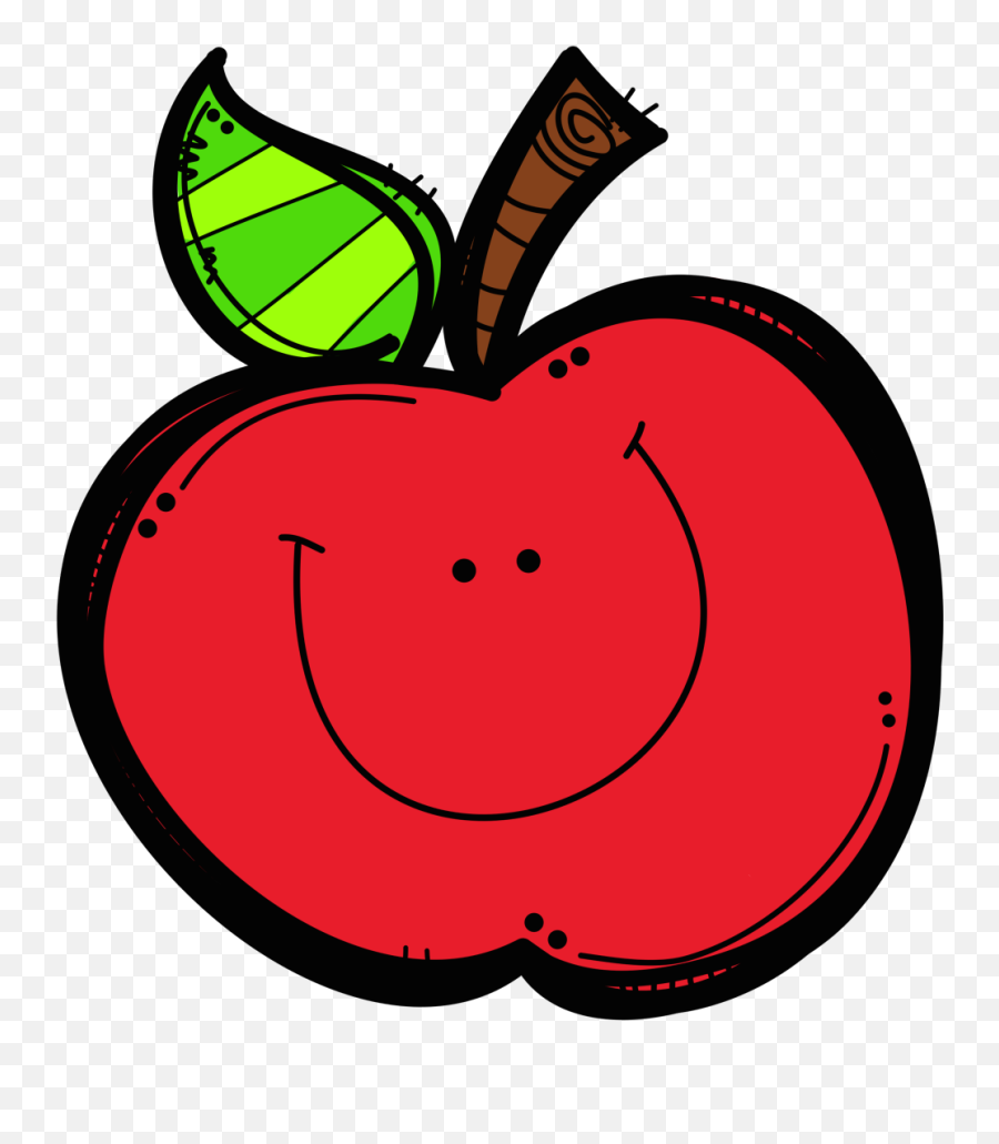 Cute - School Apple Clipart Png Emoji,Apple Clipart