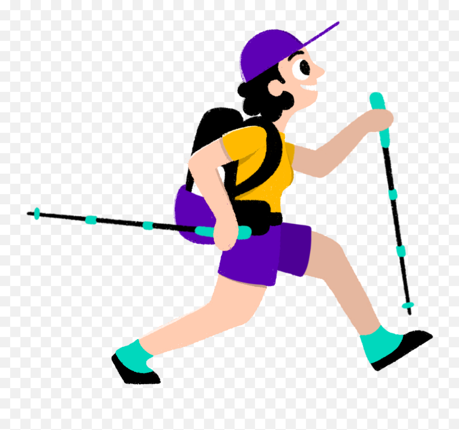Design Et - For Running Emoji,Hiker Png