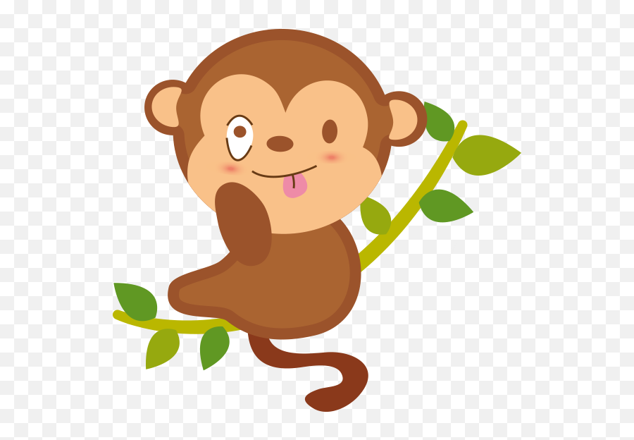 Monkey Clipart Transparent Background - Transparent Monkey Png Animated Emoji,Monkey Transparent Background