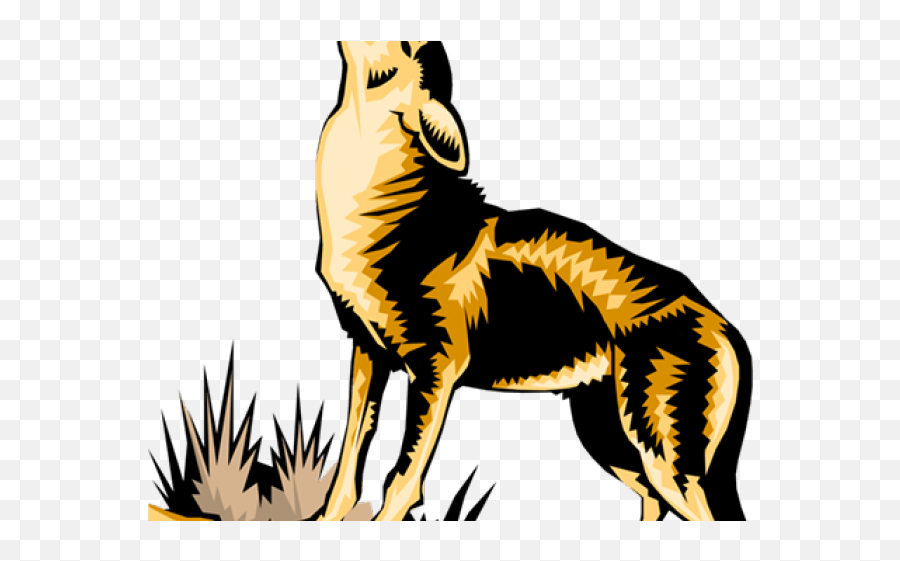 Coyote Clipart Jackal - Coyote Cartoon Transparent Background Emoji,Coyote Clipart