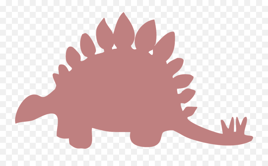 Silhouette Pink Stegosaurus Ancient - Stegosaurus Cute Dinosaur Silhouette Emoji,Dinosaur Silhouette Png