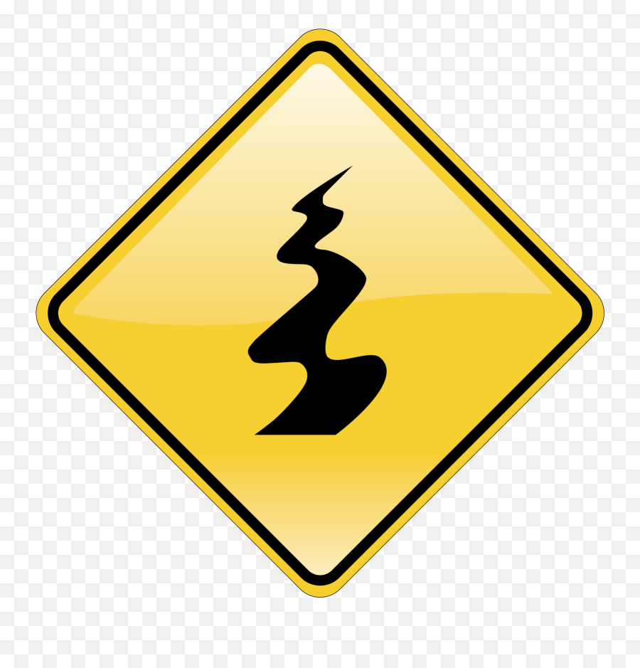 Windy Road Sign - Clipart Best Portable Network Graphics Emoji,Winding Road Clipart