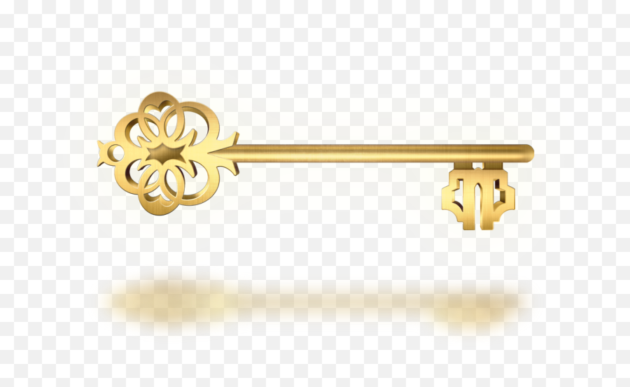 Gold Key Transparent Background - Golden Key Emoji,Key Transparent Background