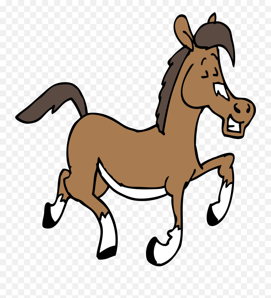 Horses Clipart Quarter Horse - Lazy Horse Cartoon Png Cartoon Horse Clipart Png Emoji,Horse Clipart