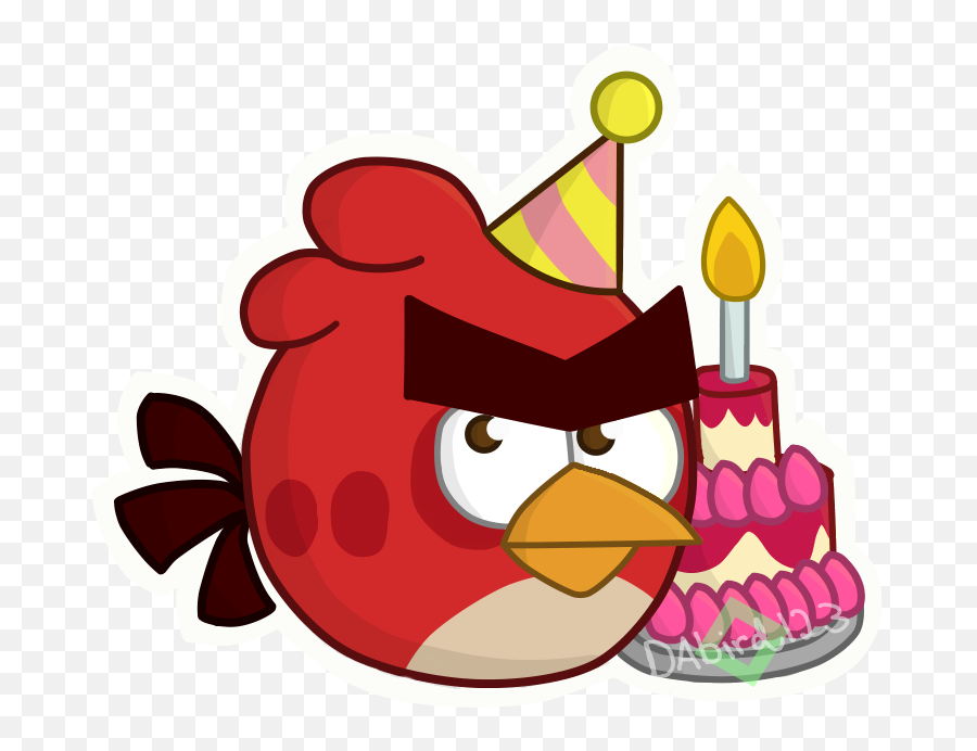 6th Anniversary Red By Crystalstars350 - Angry Birds Red Emoji,Angrybird Clipart