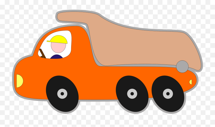 Orange Bubble Dump Truck Clipart Free Download Transparent Emoji,Construction Vehicle Clipart