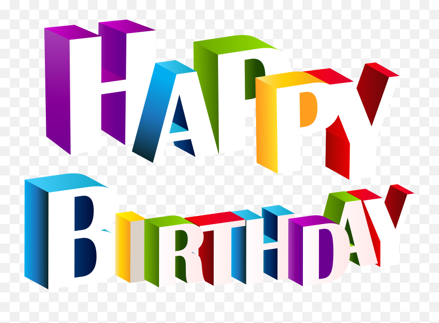 Multi Color Happy Birthday Clipart - Full Size Clipart Happy Birthday Color Full Emoji,Happy Birthday Clipart