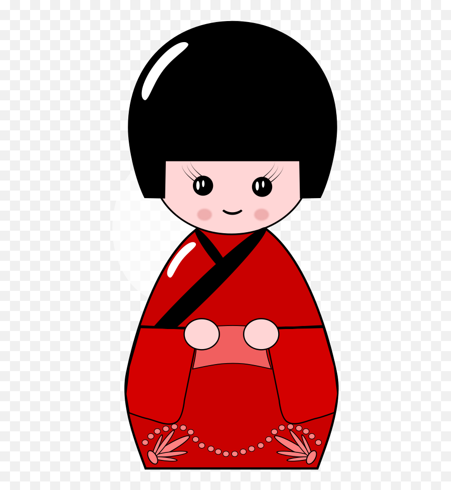 Japanese Kokeshi Doll - Japanese Clipart Png Emoji,Doll Clipart