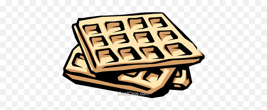Waffles Royalty Free Vector Clip Art Illustration - Food0271 Waffle Clipart Royalty Free Emoji,Waffle Clipart