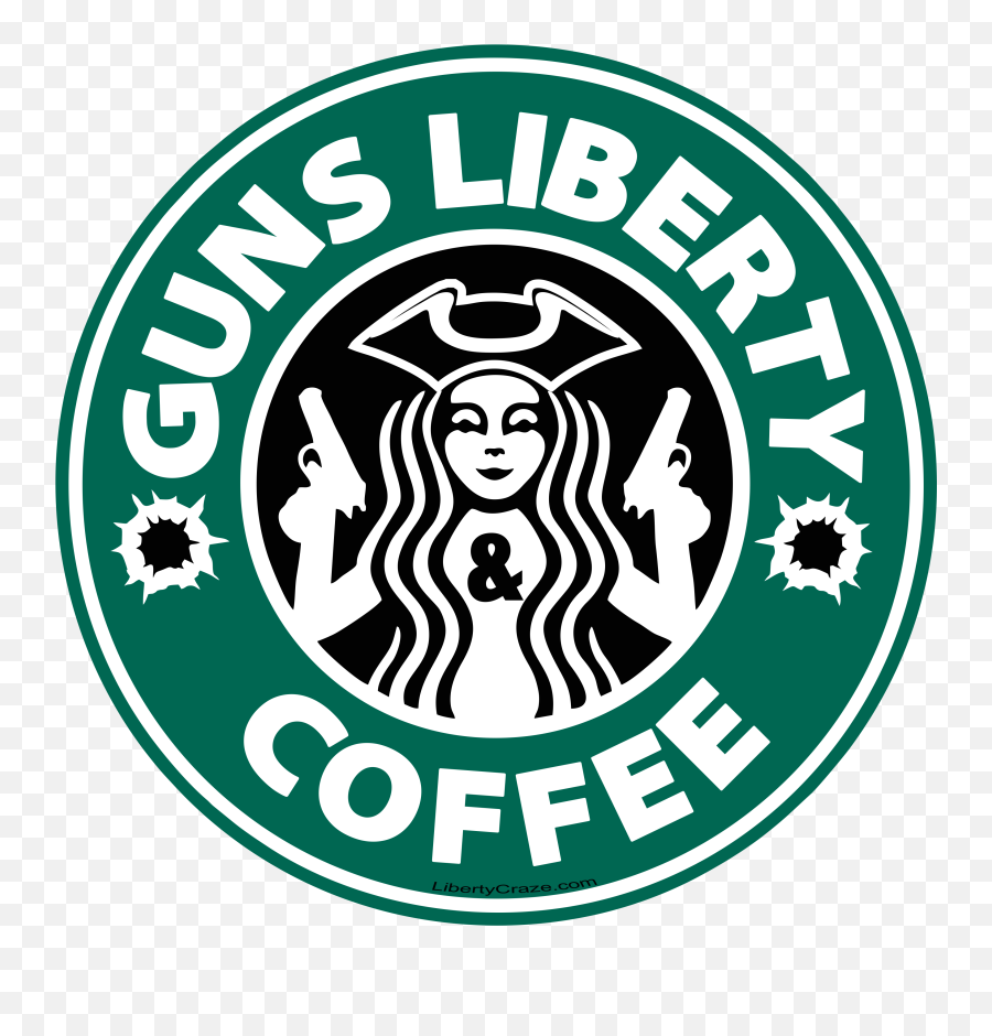 Guns Liberty Coffee Sticker - Guns And Coffee Emoji,Starbucks Coffee Logo