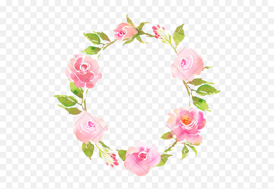 Wreath Clipart Boho - Pink Flower Wreath Png Full Size Png Clip Art Floral Wreath Svg Emoji,Wreath Clipart