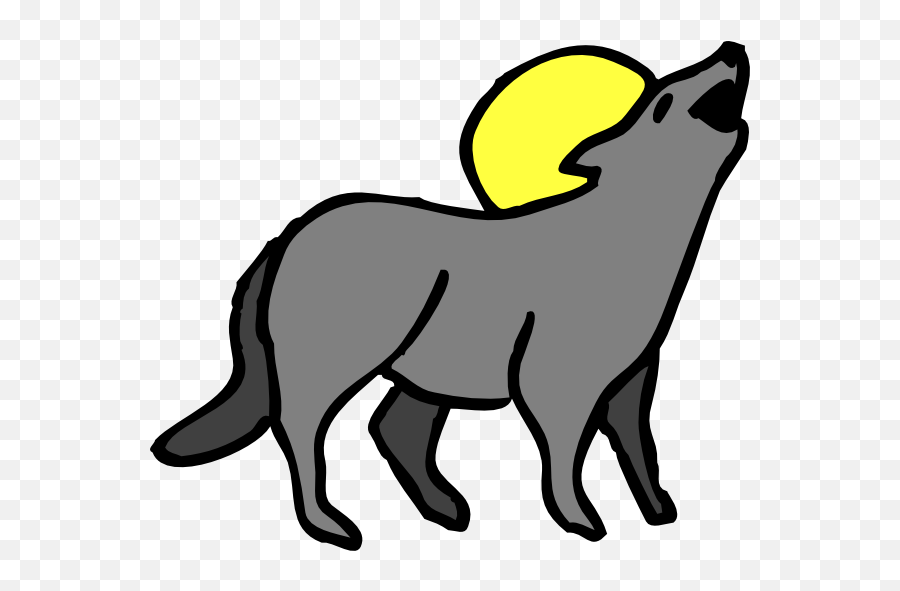Howling Coyote Clip Art Vector Clipart - Dibujo De Un Coyote Animado Emoji,Coyote Clipart