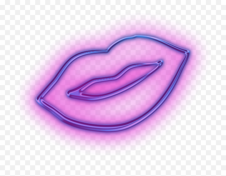 Lips Neon Sign Png Transparent Png - Neon Icon No Background Emoji,Neon Sign Png