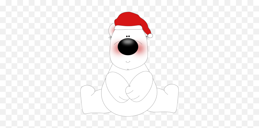 Christmas Polar Bear Clipart - Transparent Background Christmas Bear Clip Art Emoji,Polar Bear Clipart