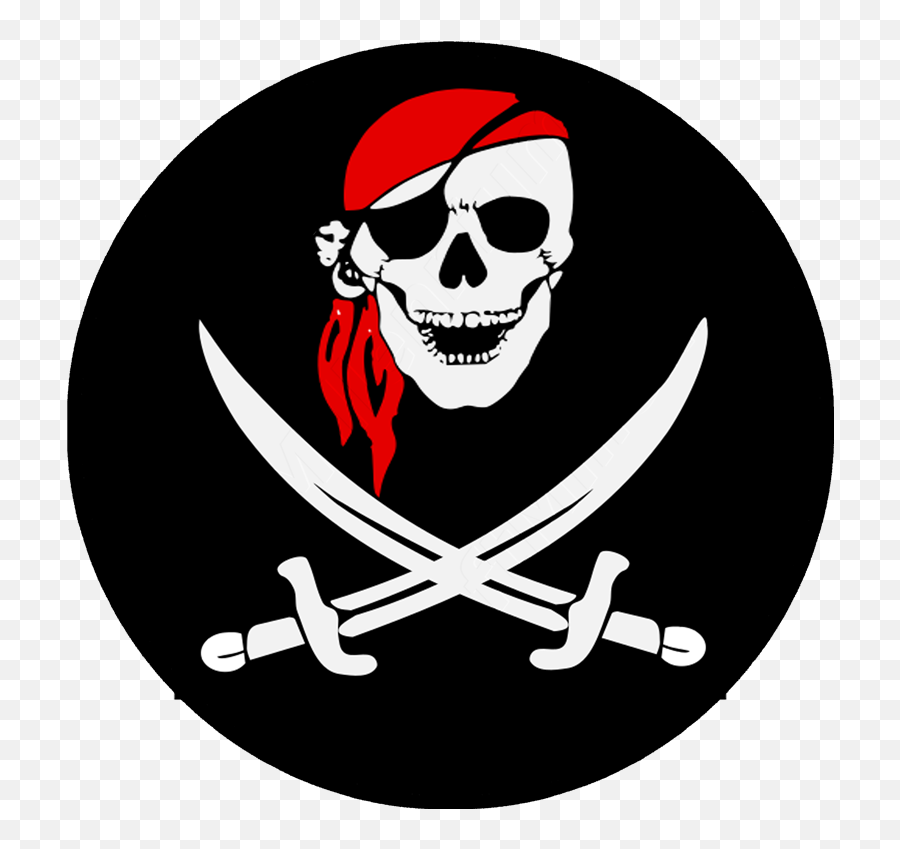 Transparent Pirate Skull Clipart - Skull And Crossbones Pirate Skull Flag Emoji,Crossbones Png