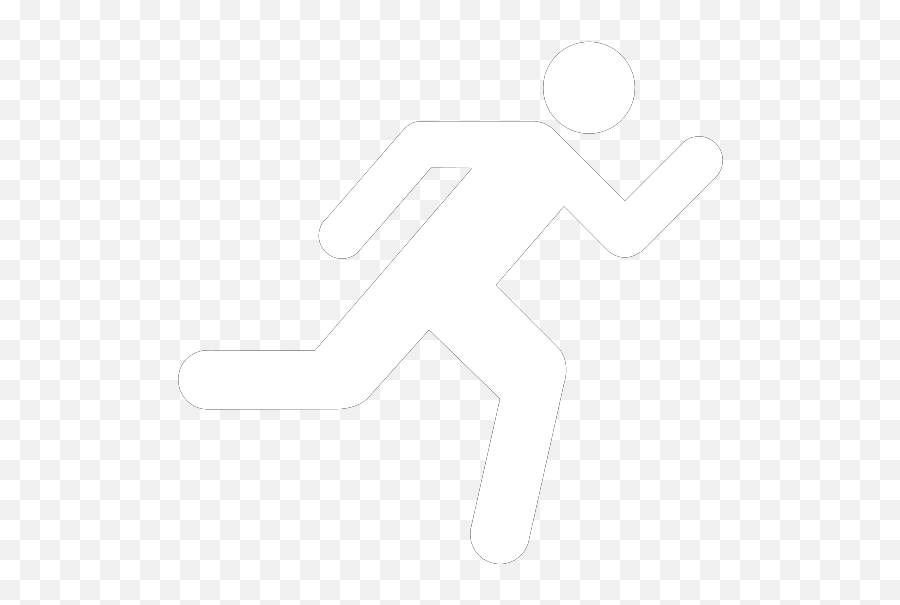 Running Icon White On Transparent Background Clip Art At - Run Hide Fight Run Emoji,Phone Icon White Png