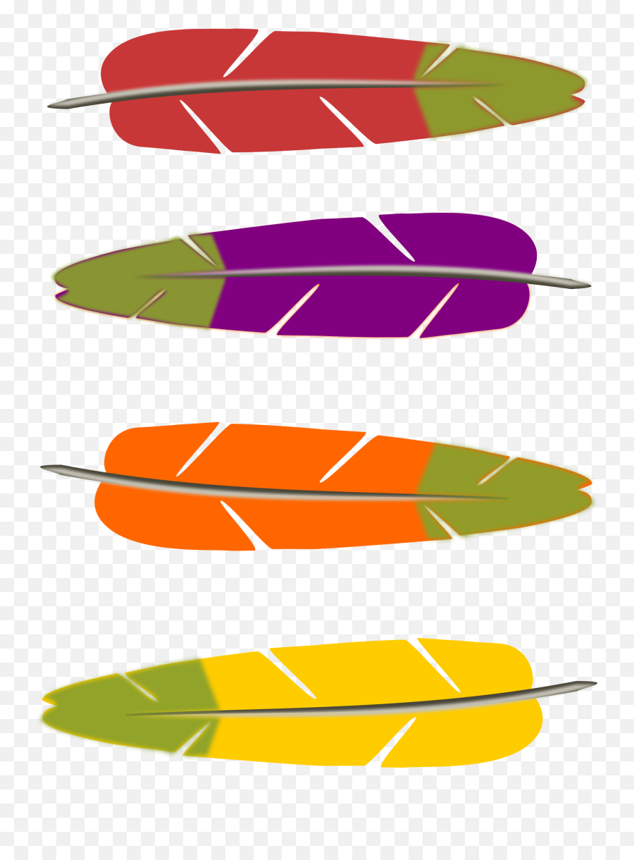 Colored Feathers - Color Turkey Feathers Clipart Emoji,Feather Clipart