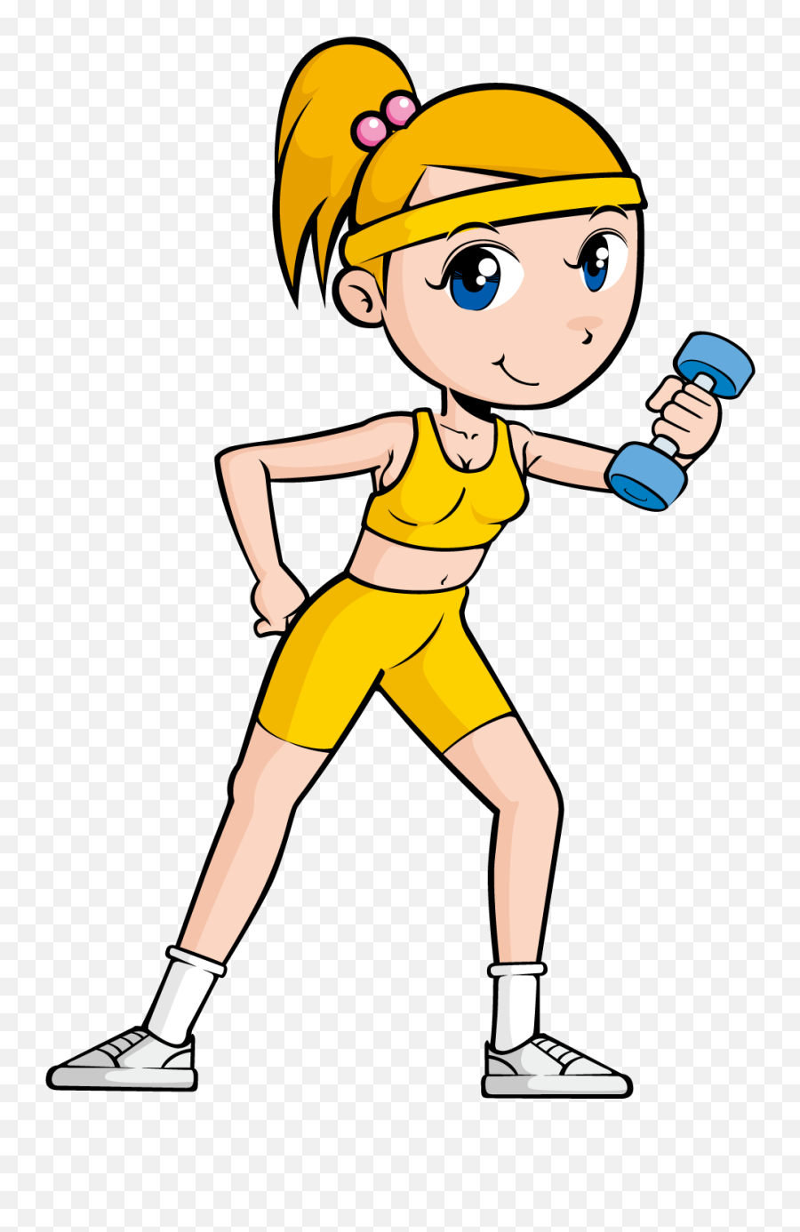 Clipart Exercise Girl Exercise Clipart Exercise Girl - Una Persona Haciendo Ejercicio Dibujo Emoji,Exercise Clipart