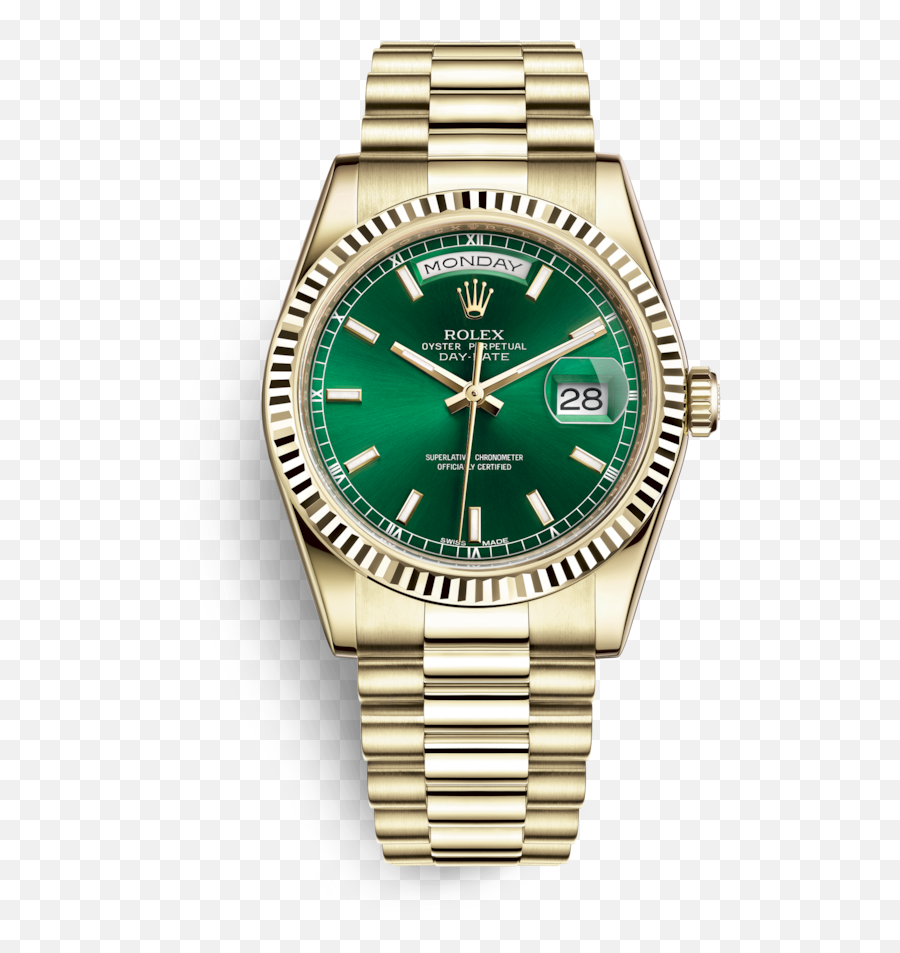 Watch Rolex Oyster Png Download - Rolex Day Date Gold With Diamond Emoji,Watch Clipart