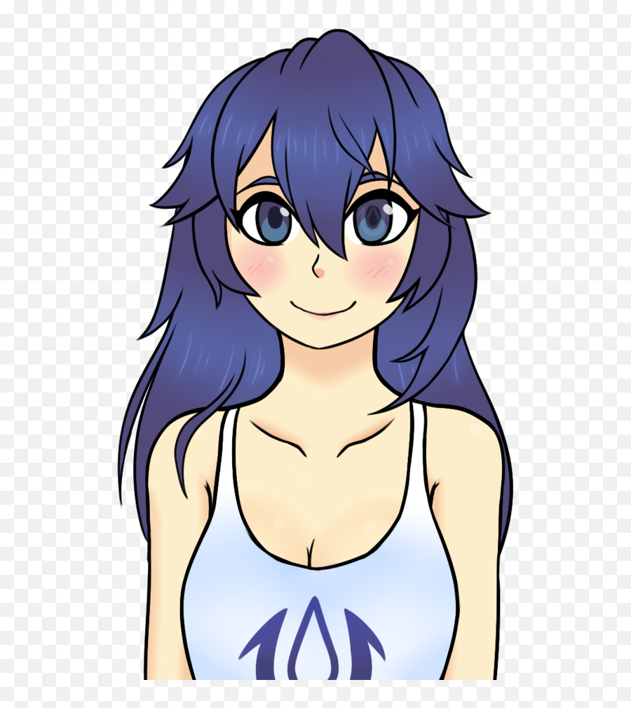 Anime Girl With Tank Top Full Size Png Download Seekpng Emoji,Sexy Anime Girl Png