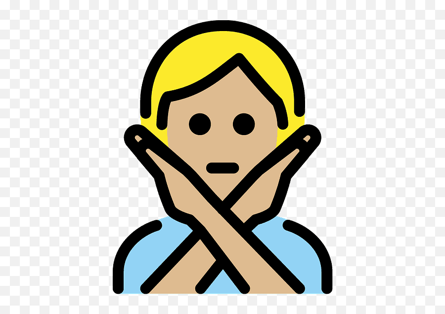 Person Gesturing No Emoji Clipart,No Clipart