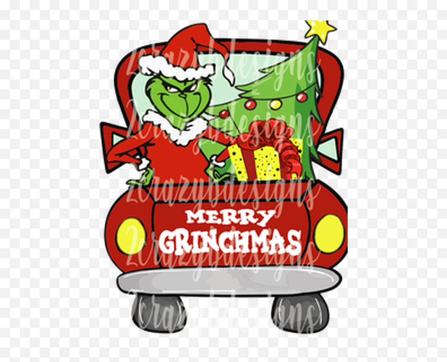 Htv Transfer Template Emoji,Red Truck With Christmas Tree Clipart