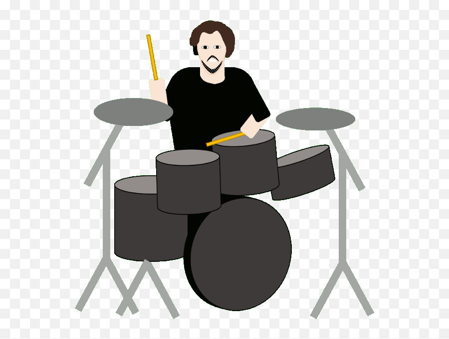 Drums Clipart Vocal Music - Drumset Gif Cartoon Png Emoji,Drumset Clipart