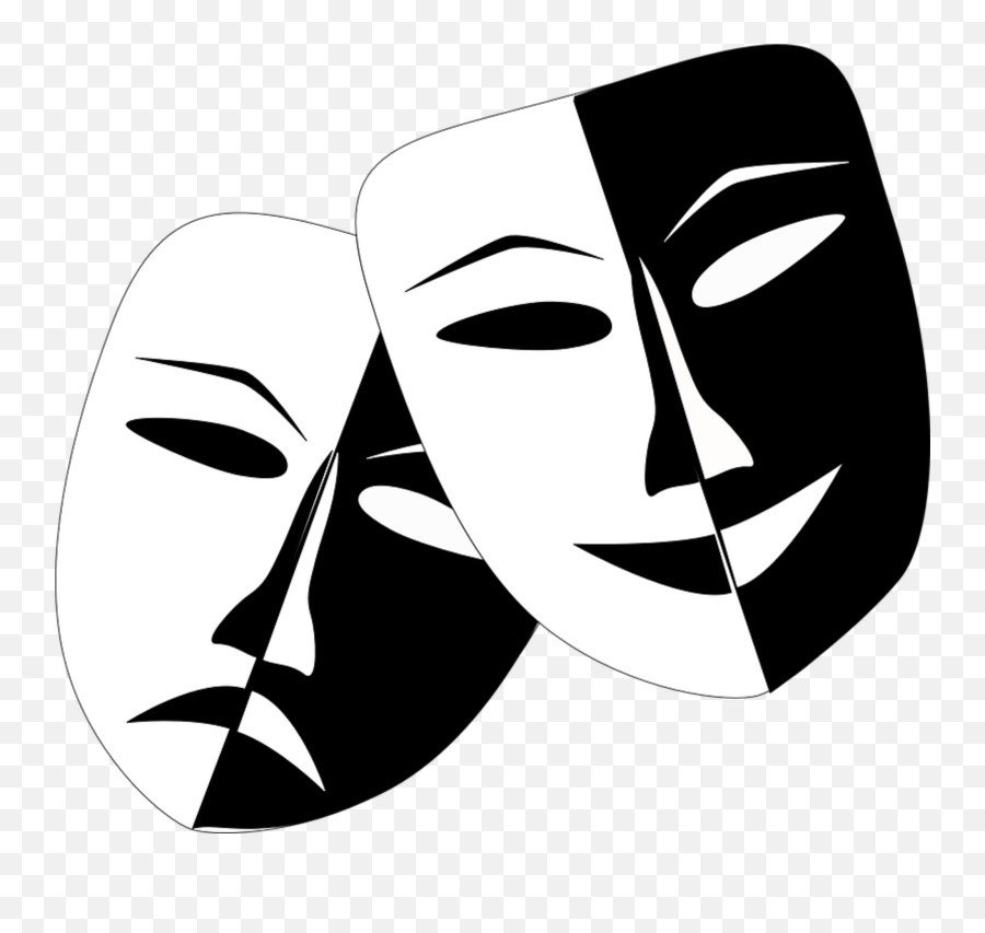Comedy Masks - Theater Mask Emoji,Theater Clipart
