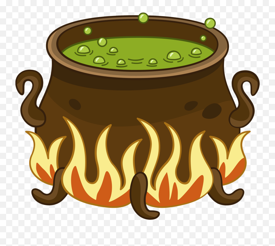 Boiling Cauldron Clipart - Boiling Cauldron Cartoon Transparent Background Emoji,Cauldron Clipart