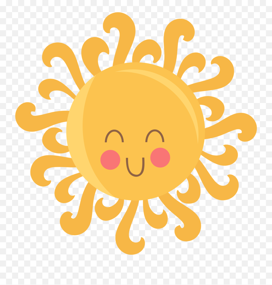 Library Of Pretty Summer Sun Jpg Black And White Stock Png - Transparent Background Cute Beach Clipart Emoji,Sun Clipart