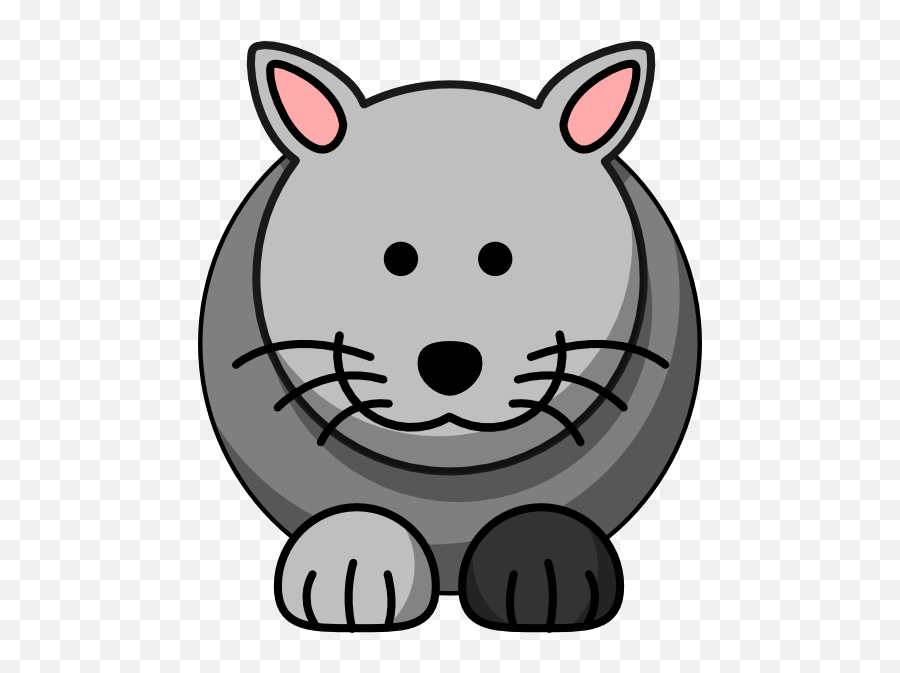 Cartoon Grey Cat Clip Art At Clkercom - Vector Clip Art Grey Cat Clipart Cartoon Emoji,Cats Clipart