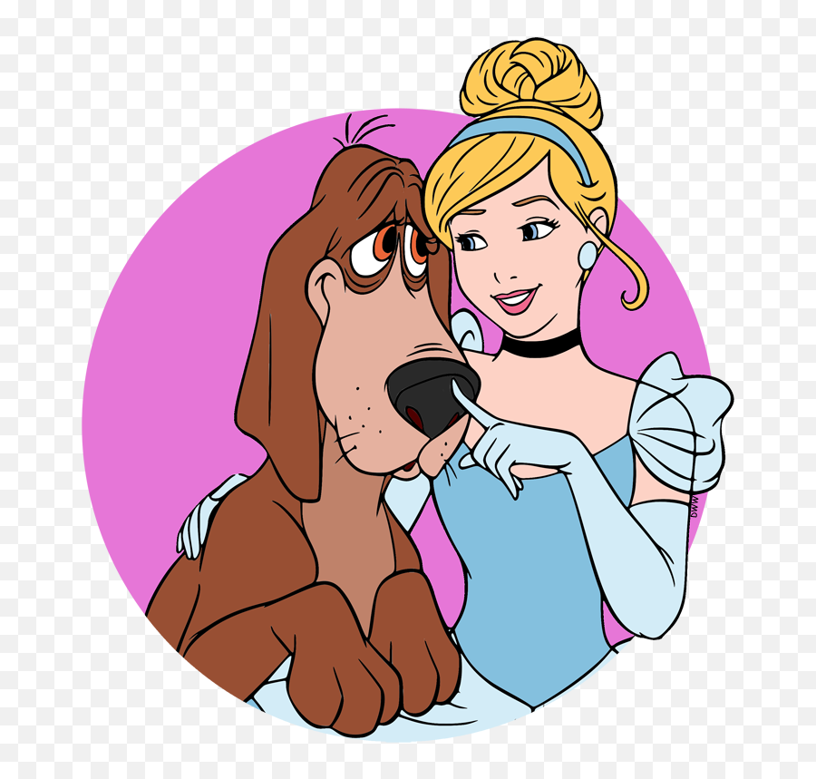 Cinderella Mice And Birds Clip Art Disney Clip Art Galore - Cinderella With Dog Emoji,Cinderella Png