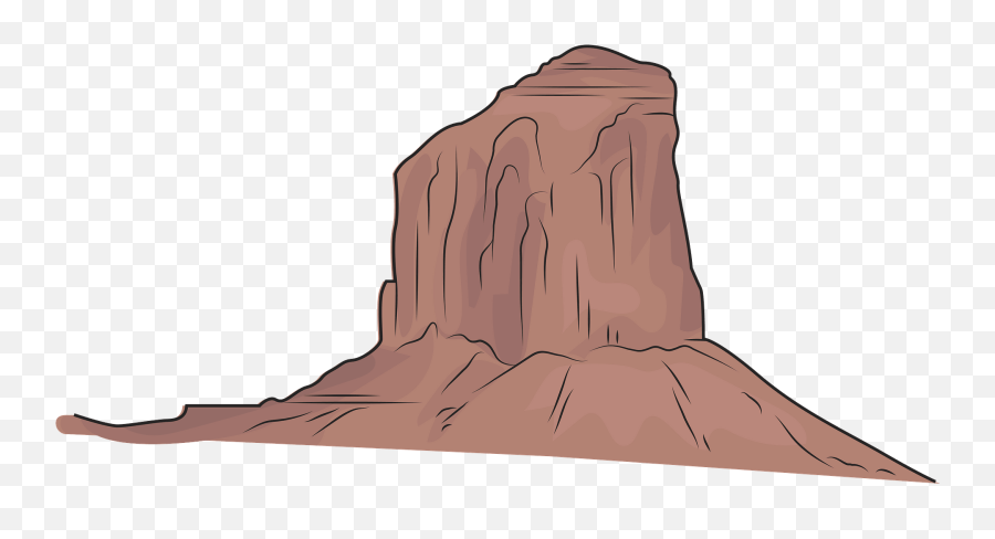 Monument Valley Rock Clipart - Volcanic Plug Emoji,Rock Clipart