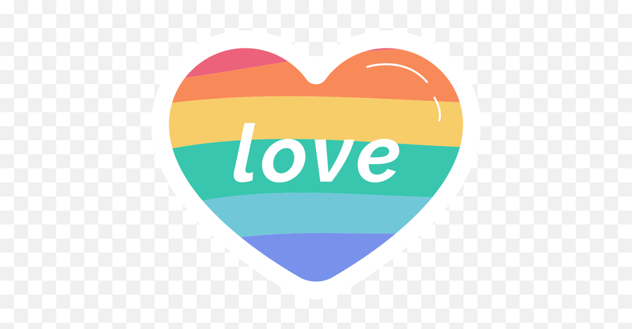 Love Rainbow Heart Sticker - Language Emoji,Rainbow Heart Png