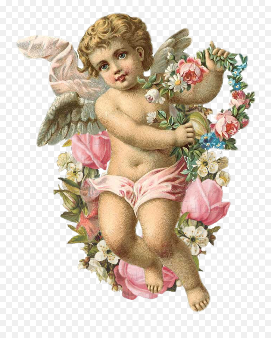 Angel Vintage Flower - Free Image On Pixabay Emoji,Vintage Rose Png