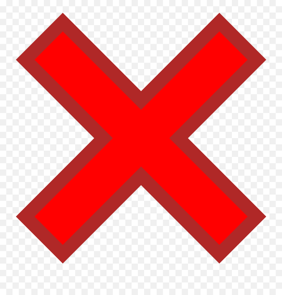 Free No Symbol Download Free Clip Art - Clipart Red Cross Emoji,No Clipart