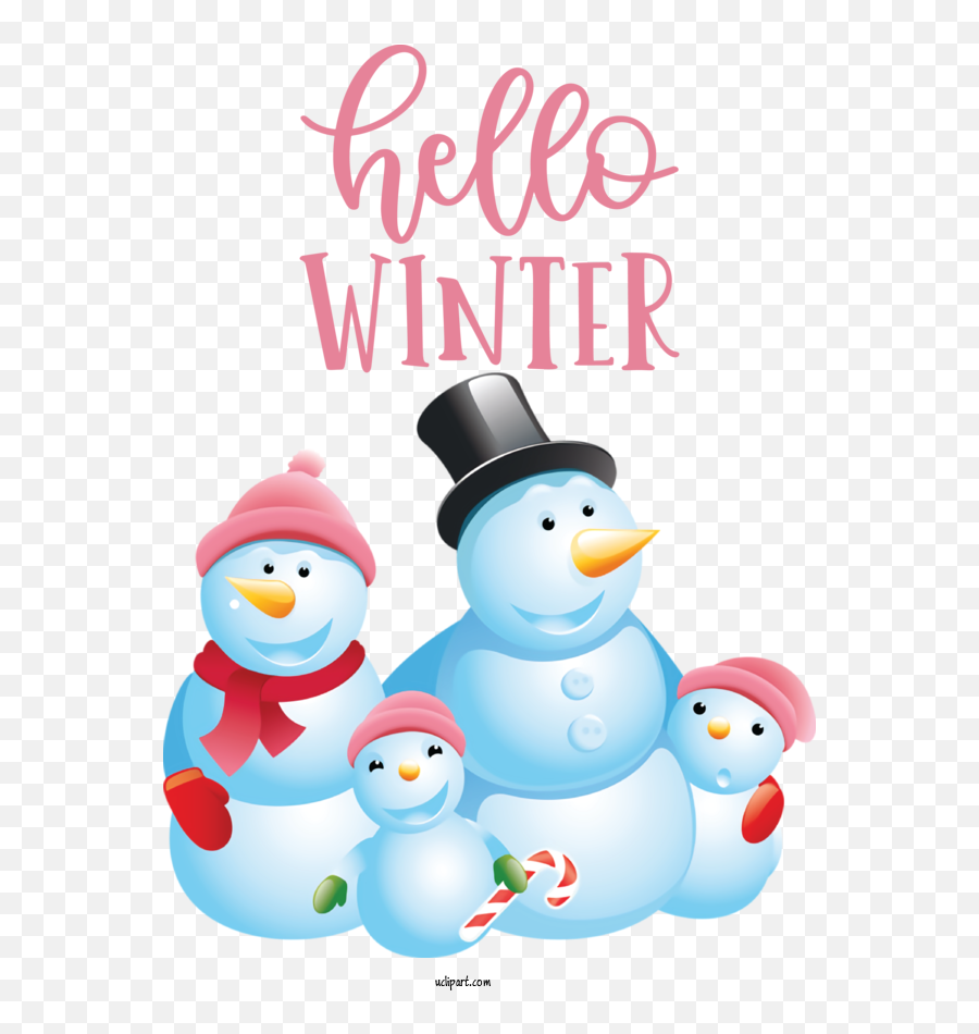 Nature Christmas Day Snowman Santa Claus For Winter - Winter Emoji,Winter Holiday Clipart